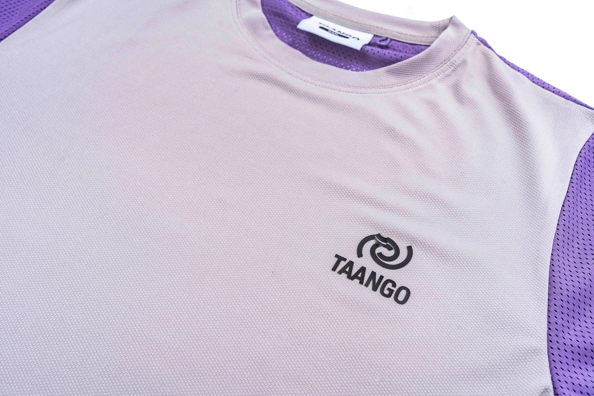 Taango Nomad Mesh Performance Tee-Gray/Purple