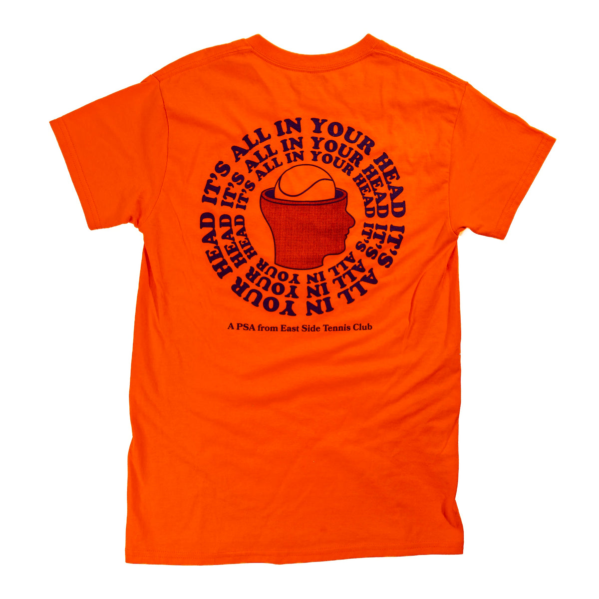 East Side Tennis Club In Your Head Tee - Orange