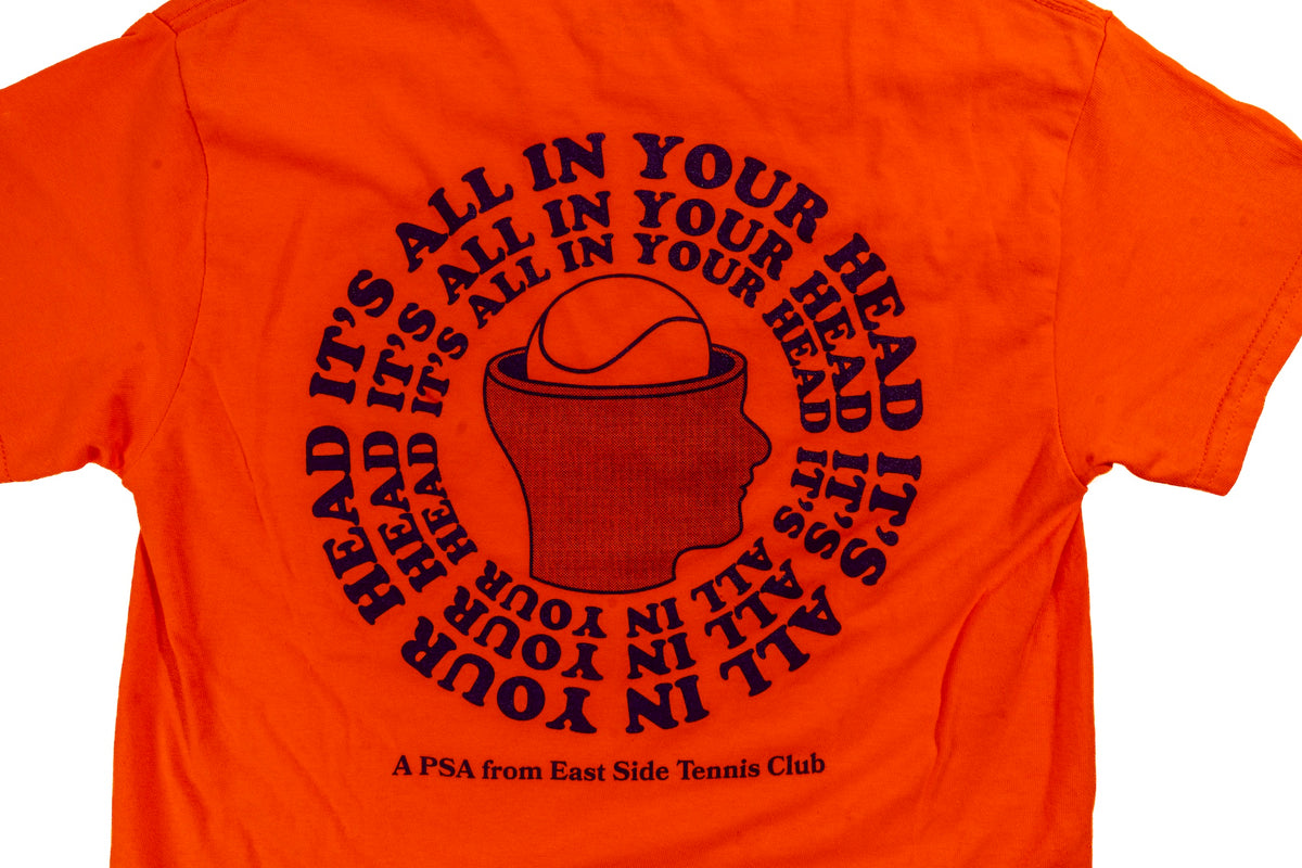 East Side Tennis Club In Your Head Tee - Orange