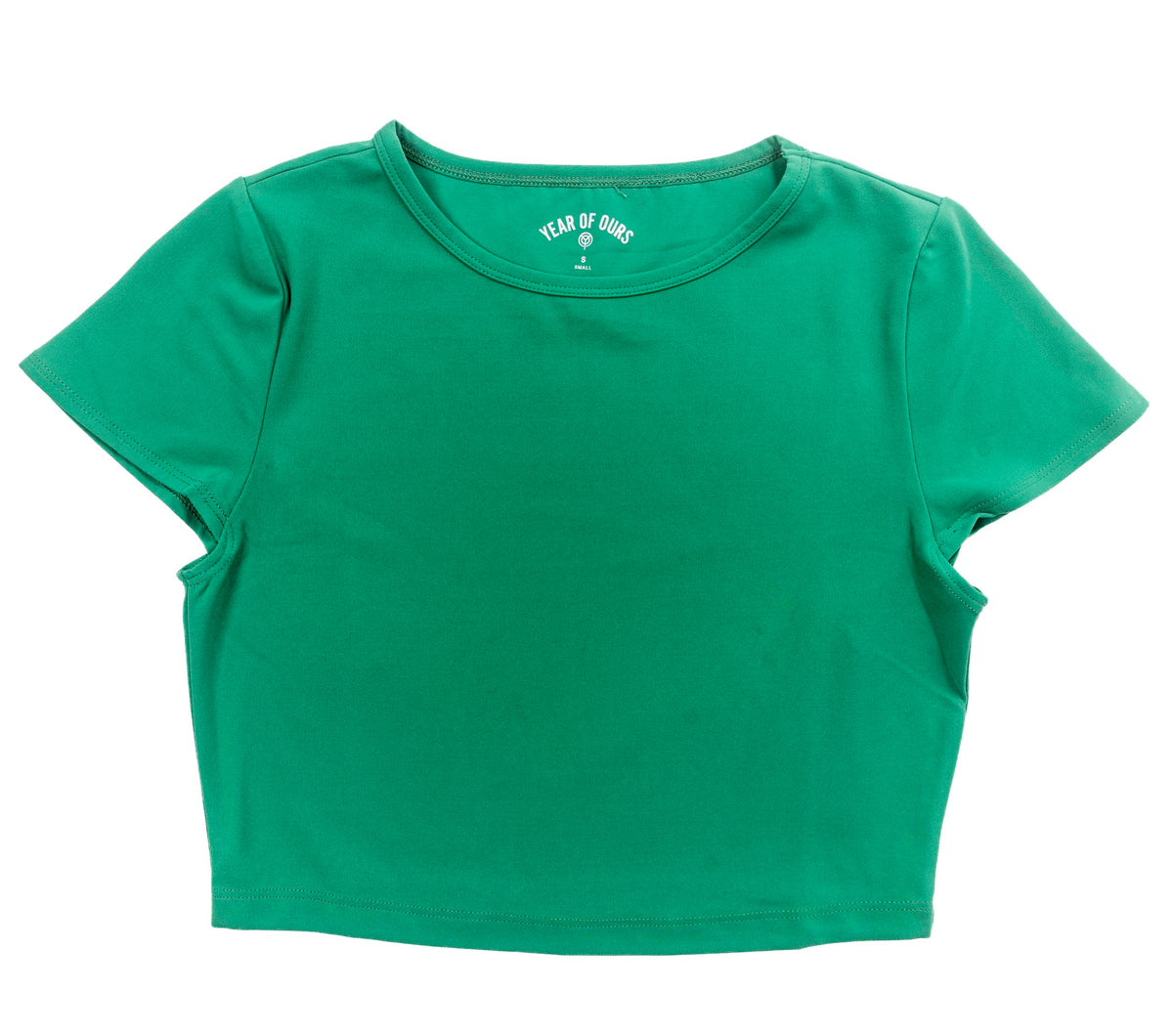 Year of Ours Studio Cropped Active Tee-Green