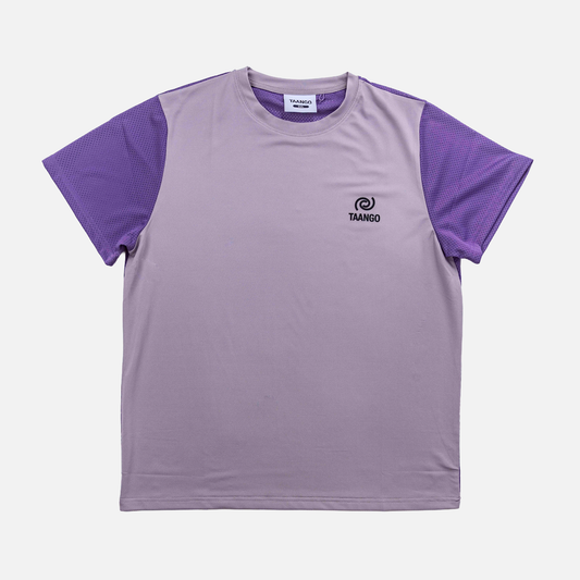 Taango Nomad Mesh Performance Tee-Gray/Purple