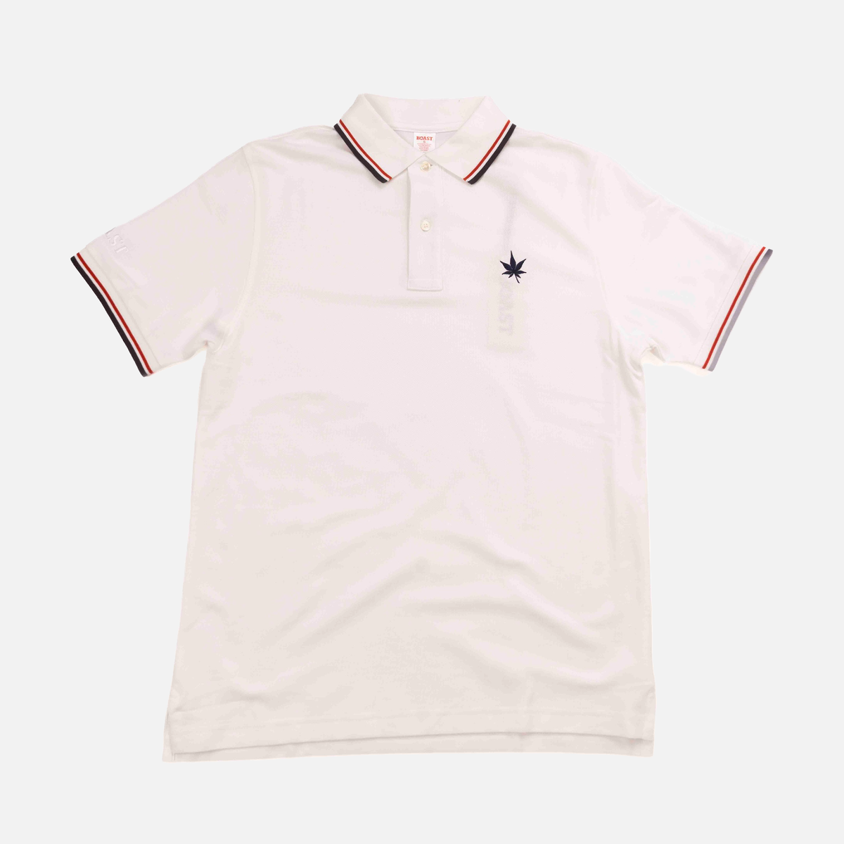 Boast 1983 Tipped Pique Polo-White/Red/Navy